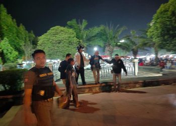 Razia dadakan Belasan Pengamen dan pengemis di Alun-alun Ponorogo Diamankan