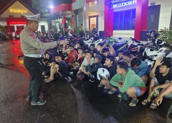 Nekat Balap Liar, Puluhan Motor Remaja Ponorogo Diamankan