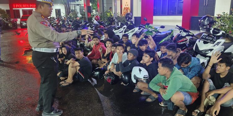 Nekat Balap Liar, Puluhan Motor Remaja Ponorogo Diamankan